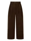 Studio Tomboy Drawstring Corduroy Trousers In Brown