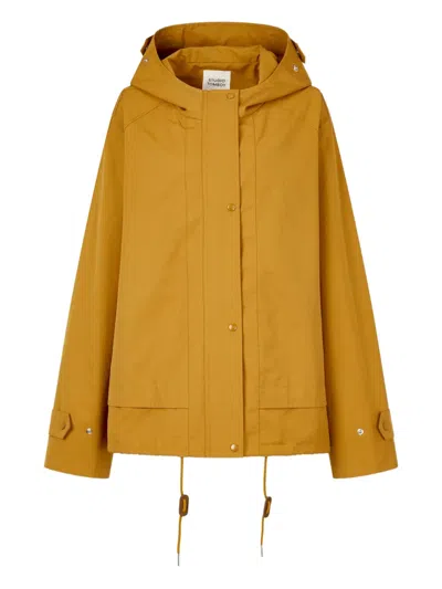 Studio Tomboy Drawstring-hem Hooded Jacket In Orange