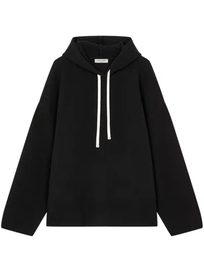 Studio Tomboy Drawstring-hood Jumper In Black