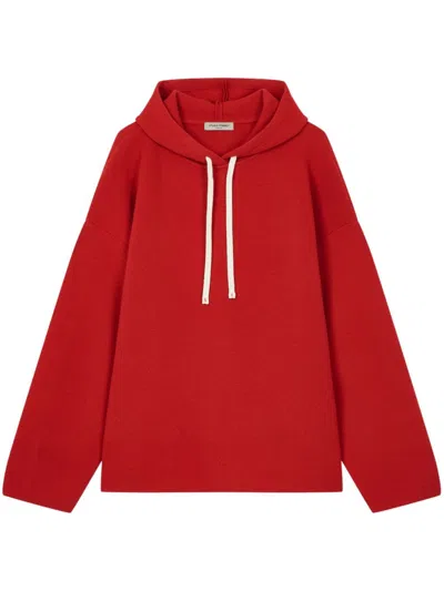 Studio Tomboy Drawstring-hood Jumper In Red