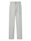 Studio Tomboy Drawstring Pleated Trousers In Gray
