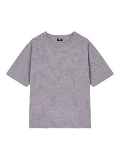 Studio Tomboy Drawstring Pocket T-shirt In Gray