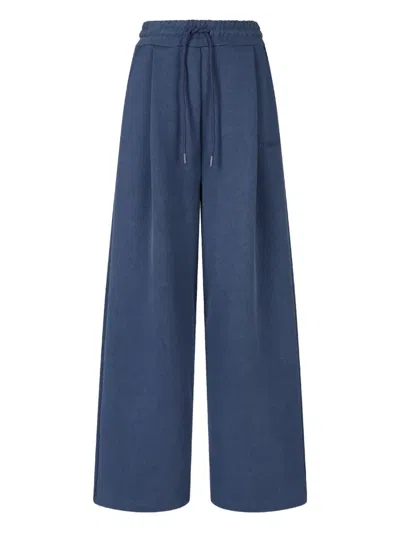 Studio Tomboy Drawstring Pocket Trousers In Blue