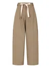 Studio Tomboy Drawstring Trousers In Brown
