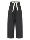 Studio Tomboy Drawstring Trousers In Gray