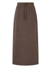 Studio Tomboy Drawstring-waist Maxi Skirt