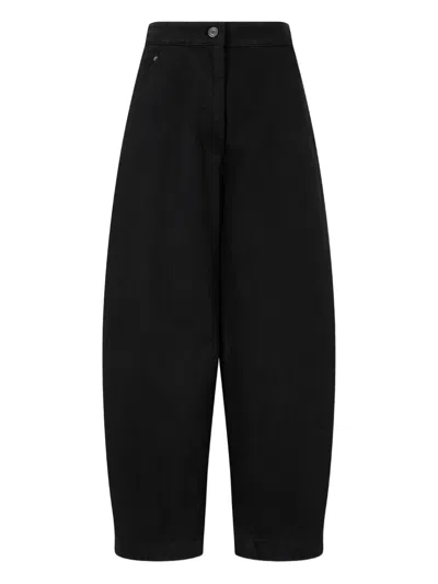 Studio Tomboy Elastic-waist Cotton Jeans In Black