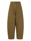 Studio Tomboy Elastic-waist Tapered Trousers In Brown