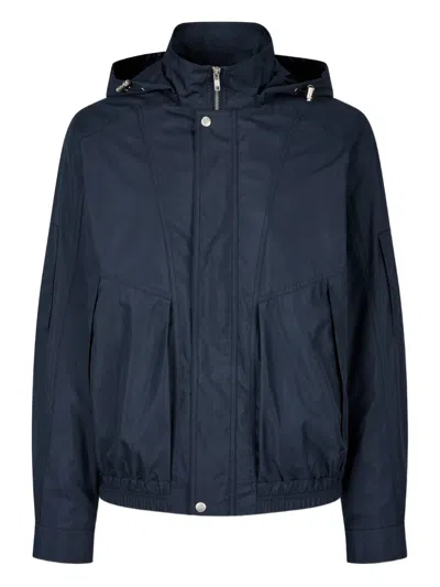 Studio Tomboy Elasticated-hem Hooded Jacket In Blue