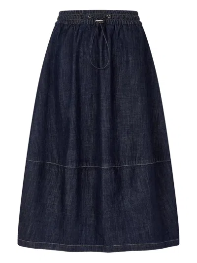 Studio Tomboy Elasticated-waistband Skirt In Blue
