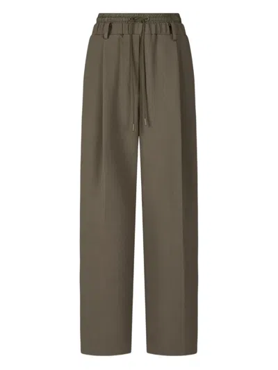 Studio Tomboy Elasticated-waistband Trousers In Brown