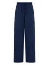 Studio Tomboy Elasticated Wide-leg Trousers In Blue