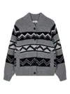 Studio Tomboy Fair Isle-knit Cardigan In Gray