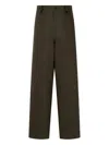 Studio Tomboy Fatigue Cotton Trousers In Brown