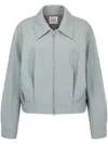 Studio Tomboy Faux-leather Blouson Jacket In Blue