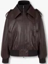 Studio Tomboy Faux-leather Bomber Jacket In 褐色