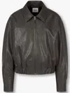 Studio Tomboy Faux-leather Bomber Jacket In 褐色