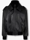 Studio Tomboy Faux-leather Bomber Jacket In 黑色