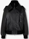 Studio Tomboy Faux-leather Bomber Jacket In Black