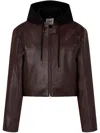 Studio Tomboy Faux-leather Jacket In Brown