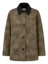 Studio Tomboy Faux-suede Jacket In Brown