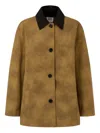 Studio Tomboy Faux-suede Jacket In Brown