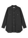 Studio Tomboy Flap-pockets Checked Shirt In Black