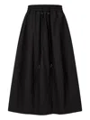 Studio Tomboy Fleece-lined Midi Skirt In Black