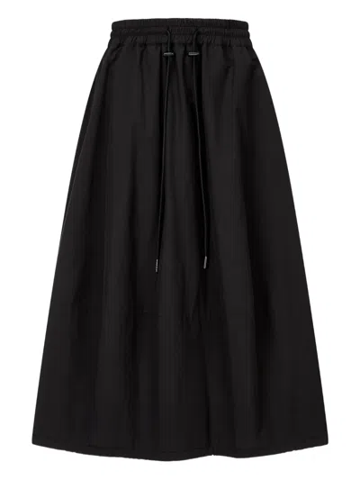 Studio Tomboy Fleece-lined Midi Skirt In Black