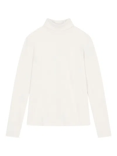 Studio Tomboy Fleece Lined Turtleneck Top In Neutral