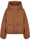 Studio Tomboy Funnel Neck Down Jacket In 褐色