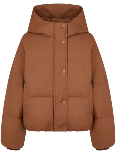 Studio Tomboy Funnel Neck Down Jacket In 褐色