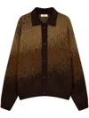 Studio Tomboy Round-neck Wool Cardigan In 褐色