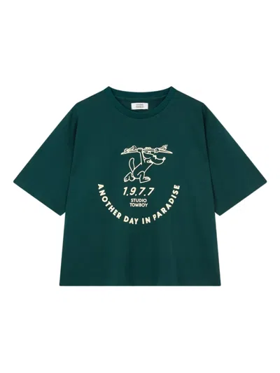 Studio Tomboy Graphic-print T-shirt In Green