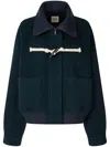 Studio Tomboy Herringbone-pattern Jacket In Green