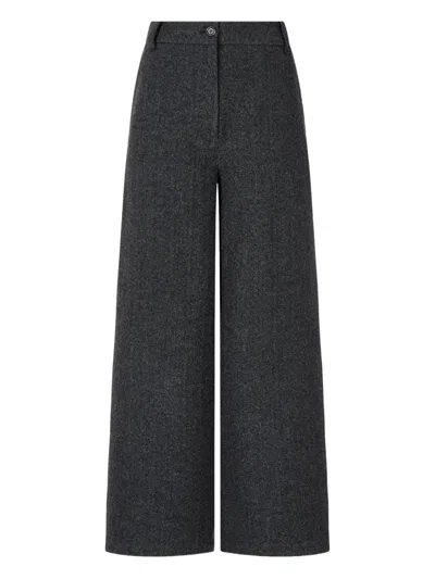 Studio Tomboy Herringbone Twill Pants In Gray