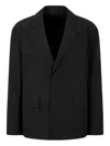 Studio Tomboy Hidden Button Jacket In Black