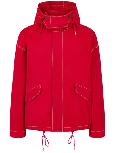 Studio Tomboy High-neck Hooded Jacket In Red