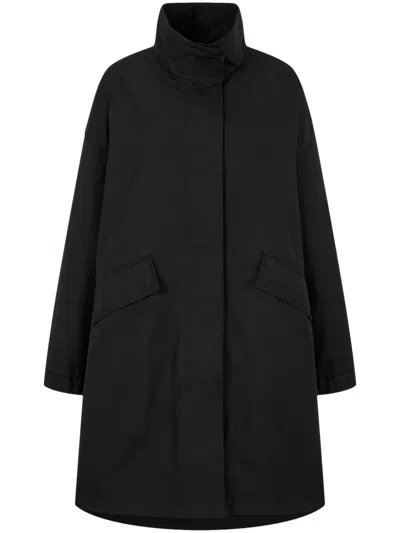 Studio Tomboy High-neck Parka Coat In Black