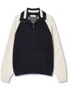 Studio Tomboy High-neck Zip-front Cardigan In Blue