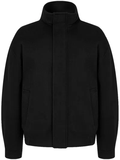 Studio Tomboy High-neck Zip-up Bomber Jacket In Black