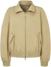 Studio Tomboy High-neck Zip-up Bomber Jacket In Neutrals