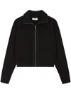 Studio Tomboy High-neck Zip-up Cardigan In Black