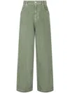 Studio Tomboy High-waist Corduroy Pants In 绿色