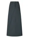 Studio Tomboy High-waisted A-line Maxi Skirt In Gray