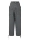 Studio Tomboy High-waisted Cargo Trousers In Grey