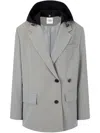 Studio Tomboy Hooded Blazer In Grey