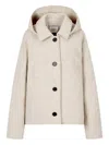 Studio Tomboy Hooded Button Jacket In Neutral