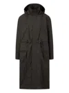 Studio Tomboy Hooded Drawstring Coat In Brown