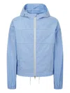 Studio Tomboy Hooded Drawstring Jacket In Blue
